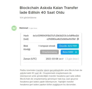 Bitcoin Askıda Kalan Para Şikayeti