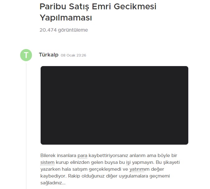 Bitcoin Satış Emri Sorunu